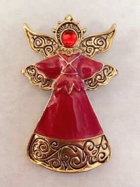 (5) Red Angel Pin Brooch